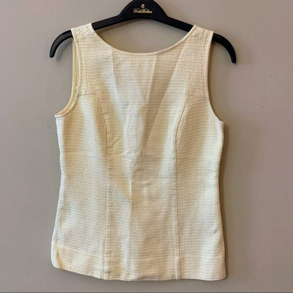 Banana Republic grapefruit yellow fitted blouse 6